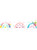 Rainbow Dreams Ribbon 25mm - White  25mm x 1 Metre