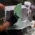 Colour Mill Serial Scraper 10 Inch being used against a cake