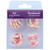 Pink Mini Hearts and Flowers Sugar Pipings - 24 Pieces
