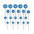 Deep Blue Cake Balls Spheres - Pack of 20