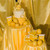 2 tier cake with bottom base decoratored with Colour Mill Yellow Decorators Dough