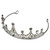 side view Silver Tiara Cake Topper