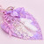 Pink, Purple Glitter & White Palm Spear Bouquet on pink background