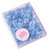 box of light blue dried hydrangea flowers
