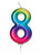 Metallic Rainbow Numeral Candle - 8