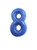 Blue Glitter Numeral Candle - 8