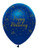 6 Happy Birthday Balloons - Navy & Gold