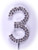 Diamante Number on Stem - 3