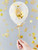 5 Mini Confetti Balloon Wands - Gold