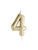 Metallic Gold Number Candle - 4