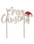 Merry Christmas Wooden Cake Topper