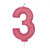 Pink Sparkle Number Candle - 3