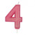 Pink Sparkle Number Candle - 4