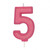 Pink Sparkle Number Candle - 5