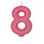 Pink Sparkle Number Candle - 8