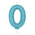 Blue Sparkle Number Candle - 0
