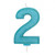 Blue Sparkle Number Candle - 2