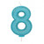 Blue Sparkle Number Candle - 8