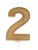 Gold Sparkle Number Candle - 2