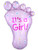 'Its a Girl' Pink Foot Balloon - 32" Foil