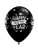 Happy New Year Black Balloons - Pack of 6