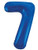 Blue Foil 34" Balloon - Number 7