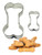 Baked bone biscuits arranged beside novelty baking cutters.