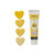 A tube of Lemon Yellow ProGel food colouring with swatches