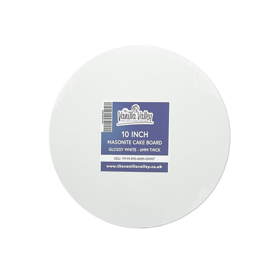 10" Round Masonite Board 6mm Gloss White