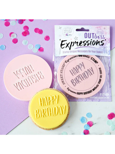 Sweet Stamp Happy Birthday Embosser | Bakedeco