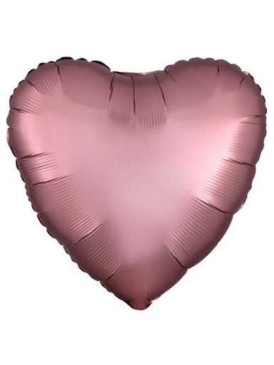 Satin Luxe Rose Gold Heart Balloon