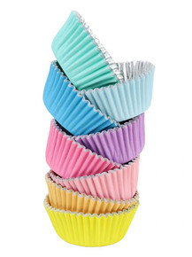 PME Pastel Colours Foil-Lined Baking/Cupcake Cases, Set of 8, Pack of 100