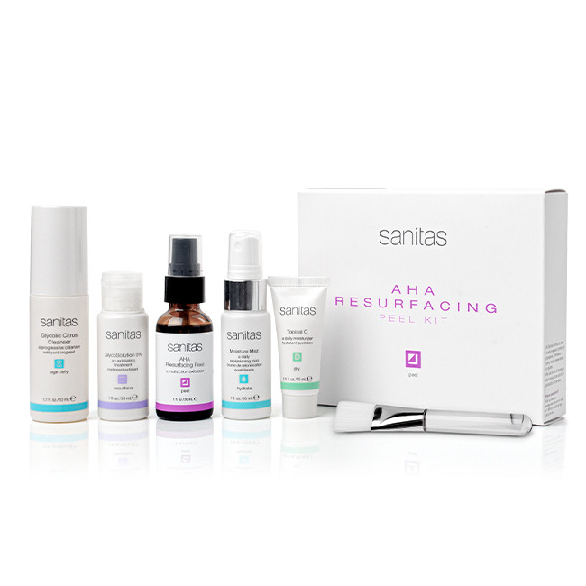 Sanitas Skincare AHA Resurfacing AtHome Peel Kit Skin Truth