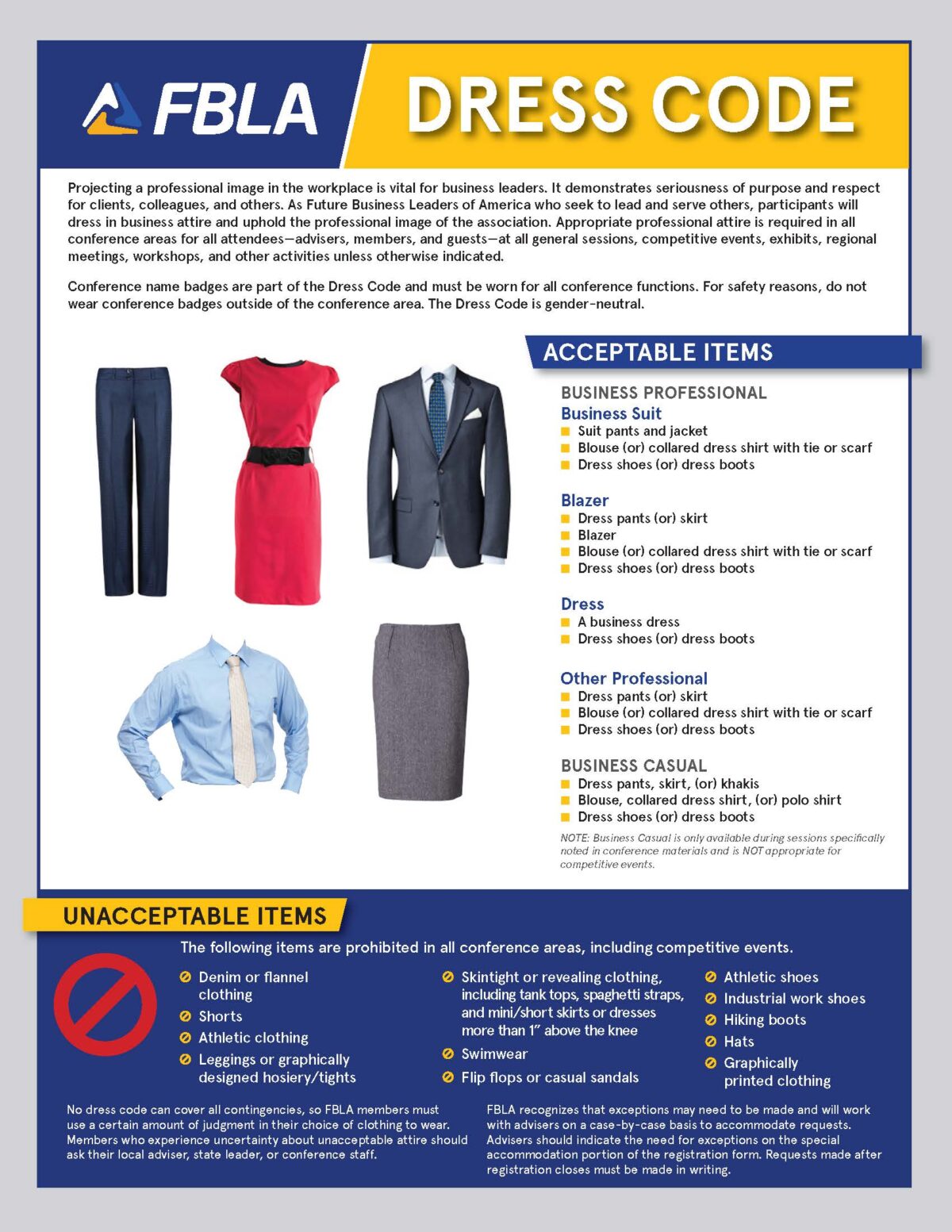 Louisiana FBLA - FBLA-PBL National Dress Code