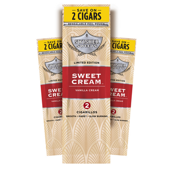 Swisher Sweets Cigarillos Foil Sweet Cream 30 Pouches of 2