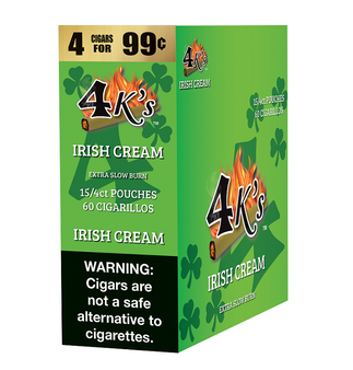 4 Kings Cigars Irish Cream 15 Pouches of 4