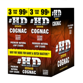 Good Times #HD Cigarillos Cognac 30 Packs of 3