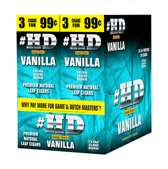 Good Times #HD Cigarillos Vanilla 30 Packs of 3