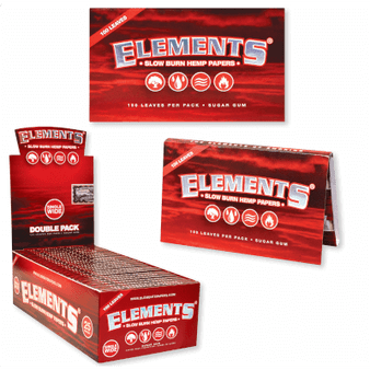 Elements Cigarette Rolling Papers RED Single Wide 25/100