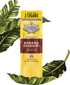 Swisher Sweets Cigarillos Foil Banana Daiquiri 30 Pouches of 2