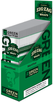 Zig Zag Premium Wraps Menthol 25 Packs of 2