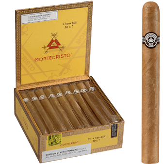 Montecristo Cigars Churchill Natural 25 Ct. Box 7.00X50