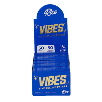 VIBES Rice Rolling Papers 1 1/4 | 50pc Display