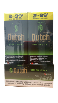 Dutch Masters Cigarillos Foil Green Envy 30 Pouches of 2