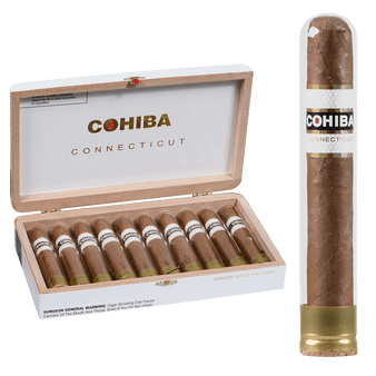 Cohiba Cigars Connecticut Robusto Tubo 10 Ct. Box 5.00x50