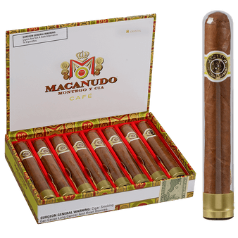 Macanudo Cigars Cafe Crystal Tubos 8 Ct. Box 5.50X50