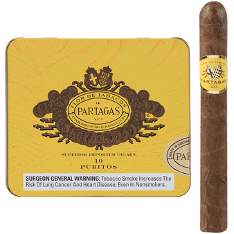 Partagas Cigars Puritos 10/10 Packs 4.19X32