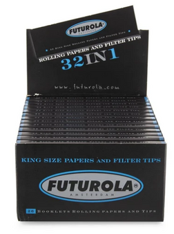Futurola King Size Rolling Papers + Tips - 26ct
