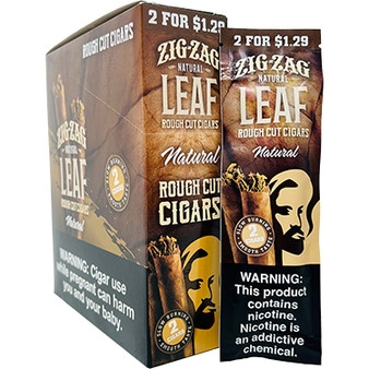 Zig Zag Leaf Rough Cut Cigars Natural 15/2
