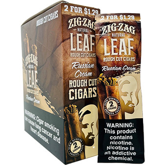Zig Zag Leaf Rough Cut Cigars Russian Cream 15/2
